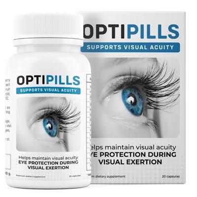 Embalagem OptiPills - cápsulas para saúde ocular